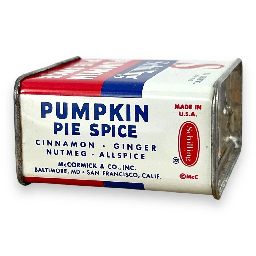 Schilling Vintage Spice Tin - Pumpkin Pie Spice - 1 1/4 oz‎ Vintage Made In USA